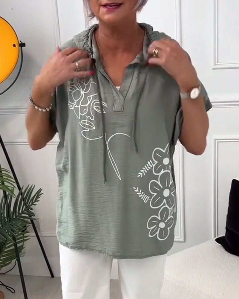 Lory | Blouse à Capuche Florale