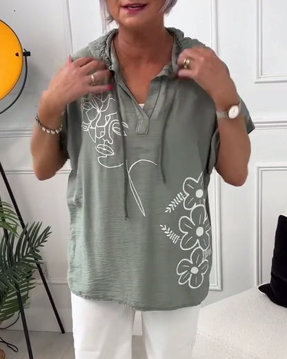 Lory | Blouse à Capuche Florale