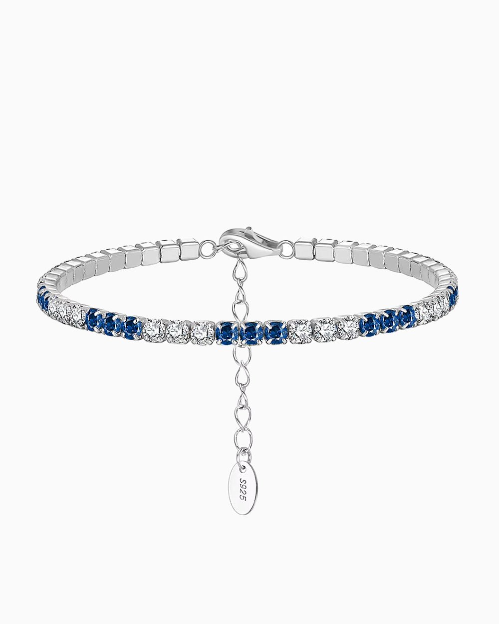 BRACELET BLEU GLACÉ. - 3MM