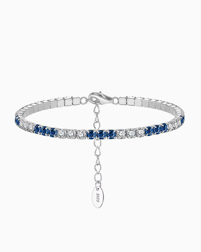 BRACELET BLEU GLACÉ. - 3MM