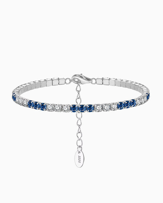 BRACELET BLEU GLACÉ. - 3MM