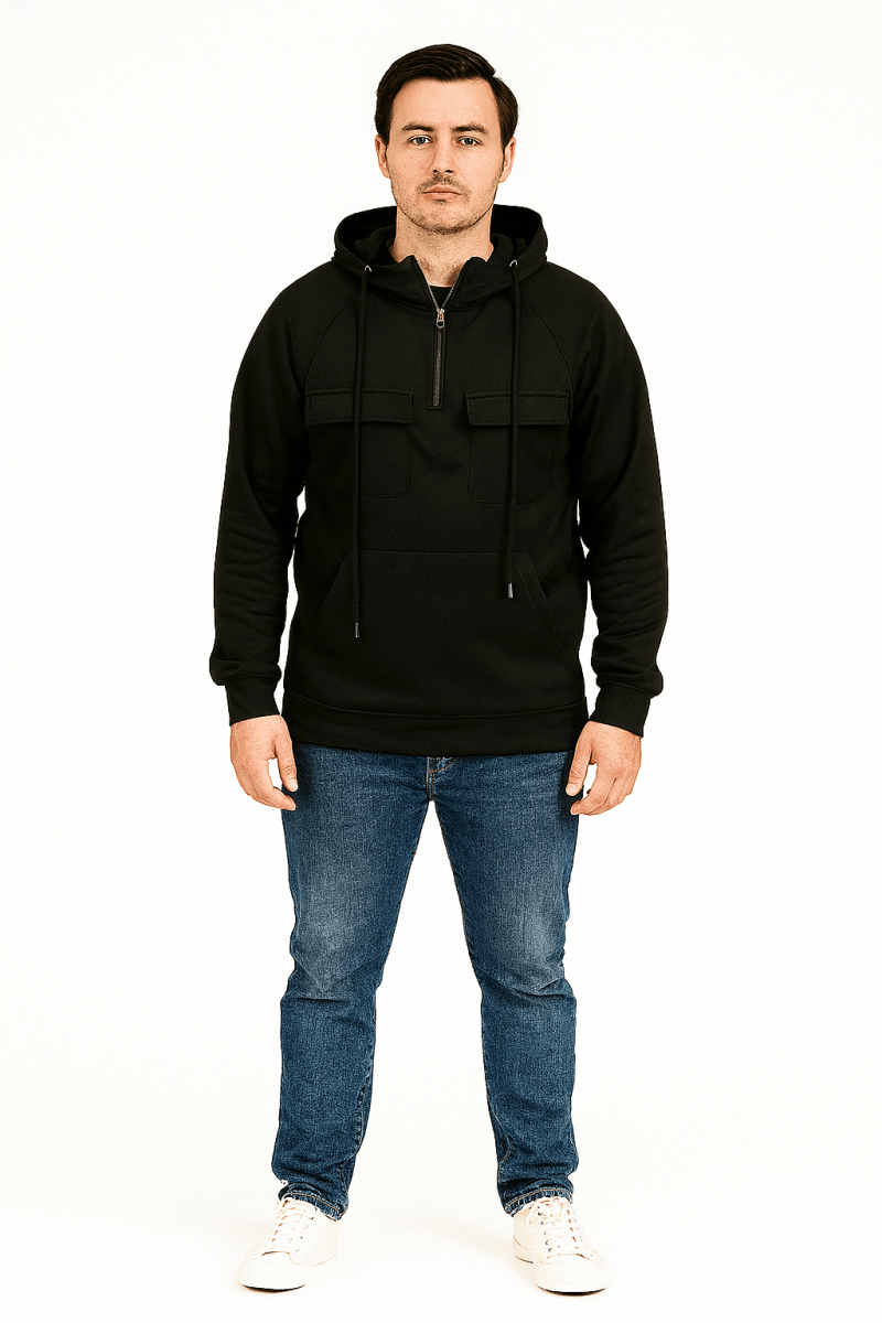 Haut basique à manches longues avec poches – confort quotidien