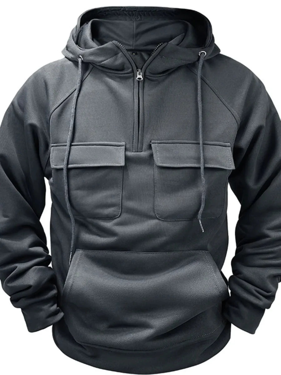 Haut basique à manches longues avec poches – confort quotidien