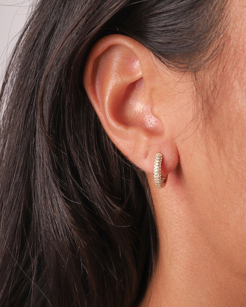 BOUCLES D'OREILLES EN HOOPS. - OR
