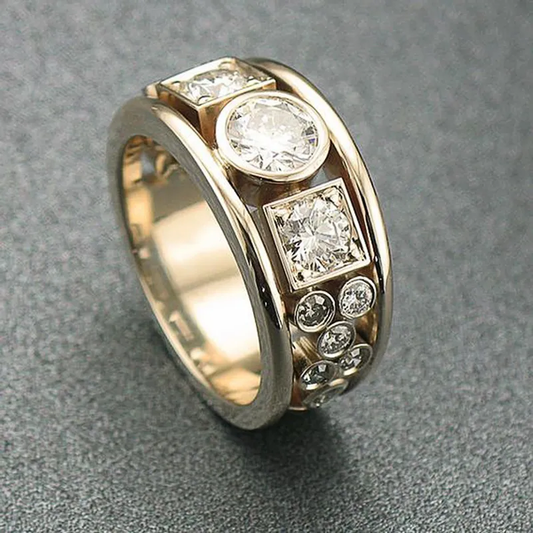 Bague en Zirkonia Vintage Or