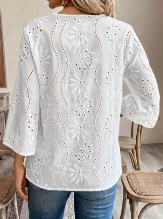 Eunice | Blouse Blanche Sur Mesure