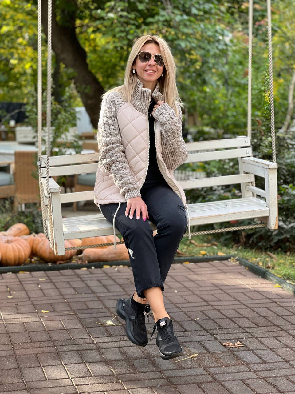 MORFA - Veste Patchwork en maille pour femme