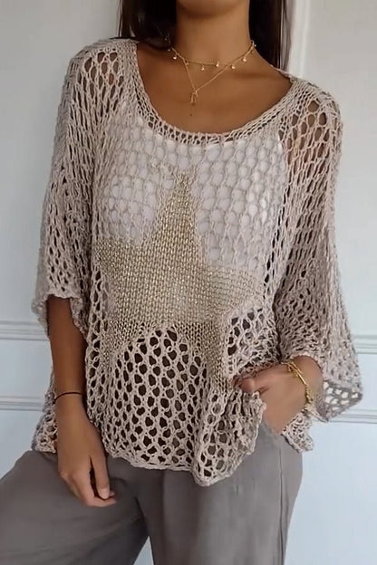 Piha | Haut en Maille Crochet Élégant