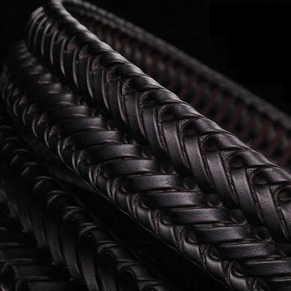 Ceinture en cuir tressé Braxton