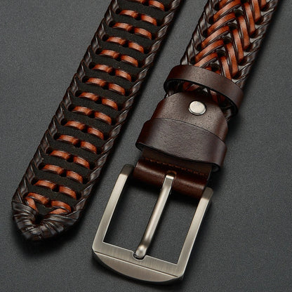 Ceinture en Cuir Tressé Héritage