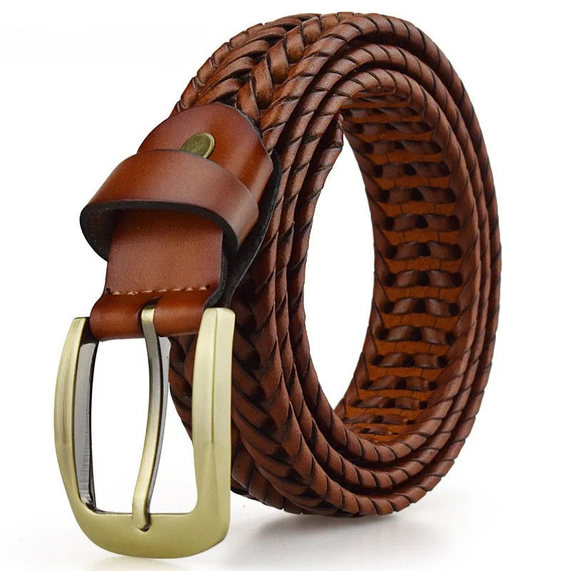 Ceinture en cuir tressé Braxton