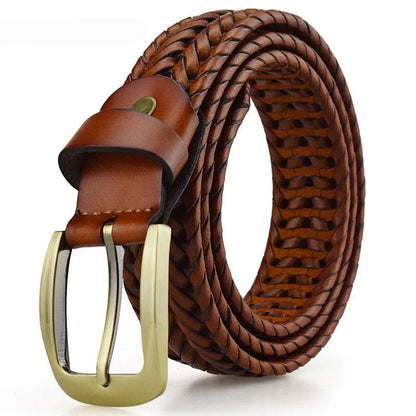 Ceinture en cuir tressé Braxton