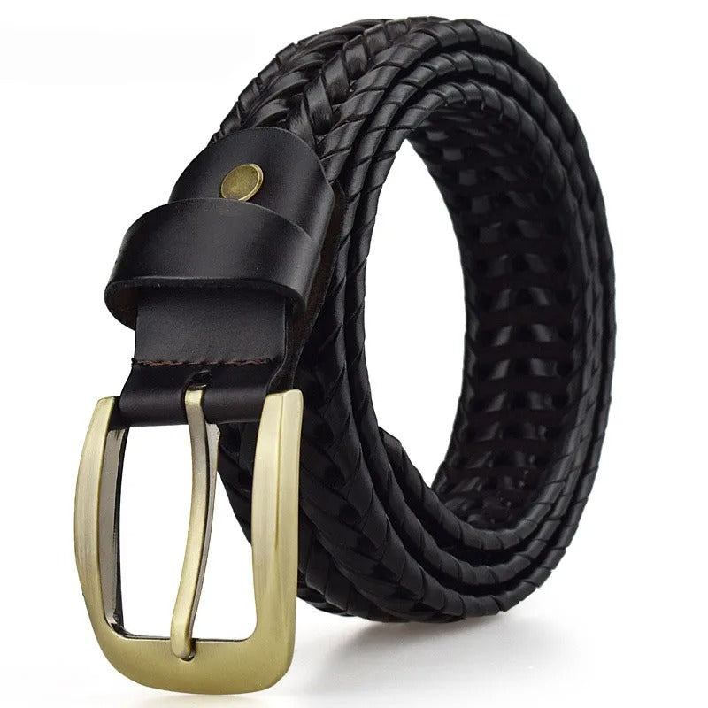 Ceinture en cuir tressé Braxton