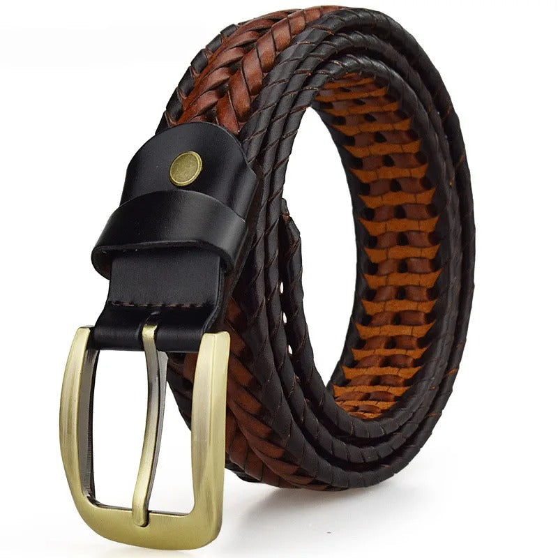 Ceinture en cuir tressé Braxton