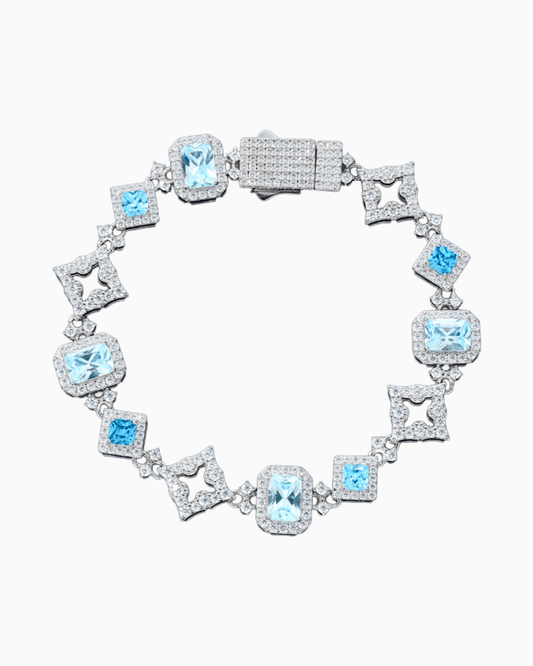 BRACELET MOISSANITE BLEU FROST.