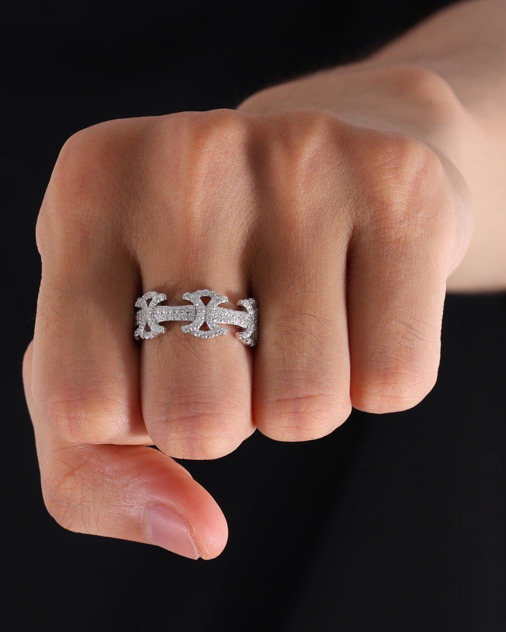 BAGUE BYZANTINE EN MOISSANITE.