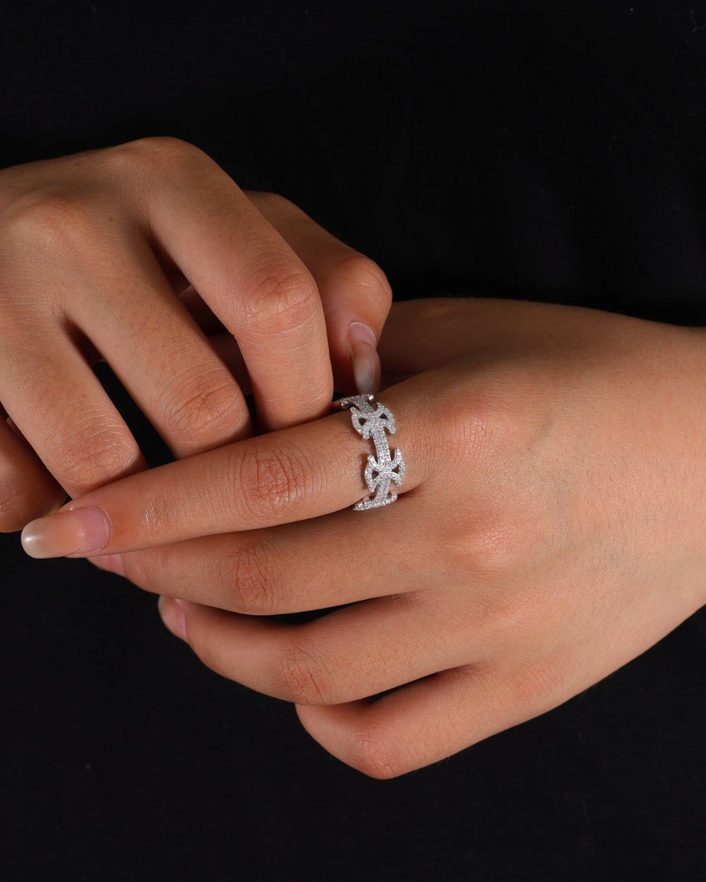 BAGUE BYZANTINE EN MOISSANITE.