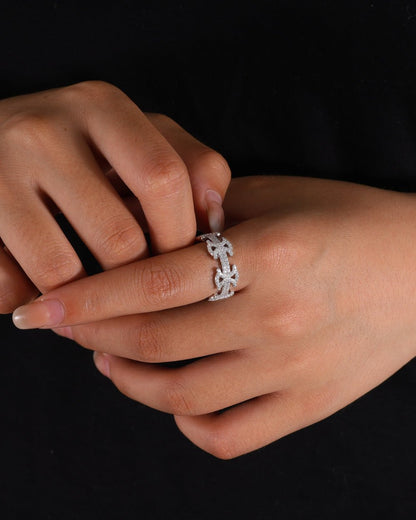 BAGUE BYZANTINE EN MOISSANITE.