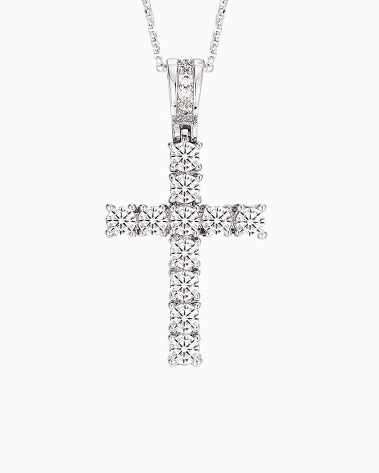PENDENTIF CROIX EN MOISSANITE.