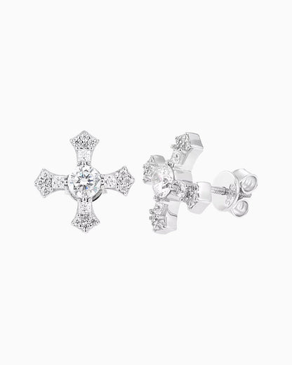 STUDS CROIX EN MOISSANITE.
