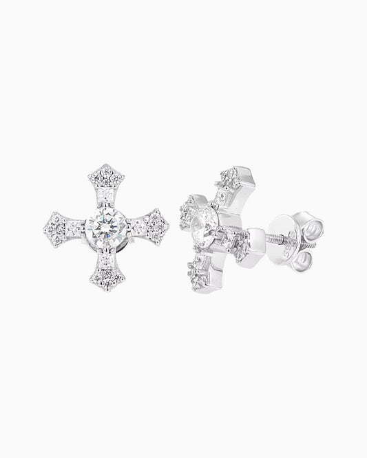 STUDS CROIX EN MOISSANITE.
