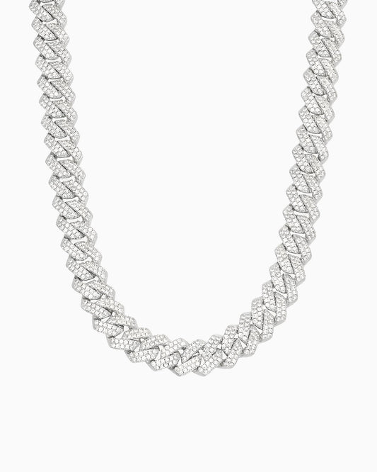 CHAÎNE CUBAINE EN MOISSANITE. - 14MM