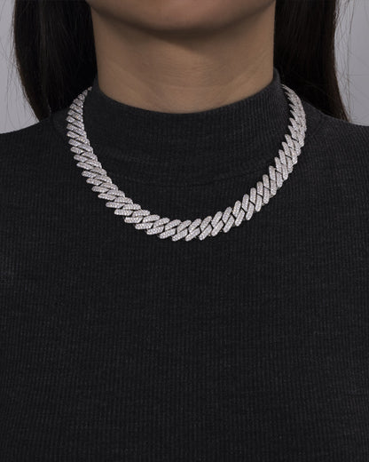 CHAÎNE CUBAINE EN MOISSANITE. - 14MM