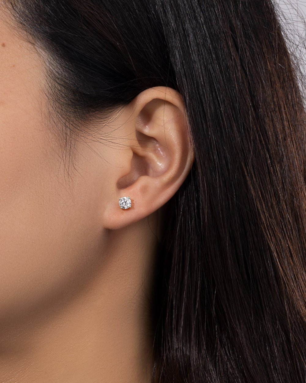 BOUCLES D'OREILLES EN DIAMANT MOISSANITE - 5MM