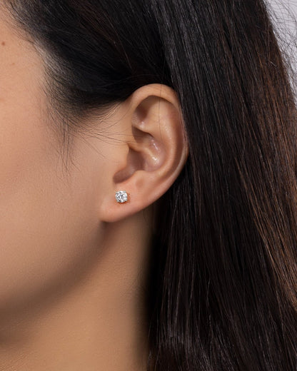 BOUCLES D'OREILLES EN DIAMANT MOISSANITE - 5MM