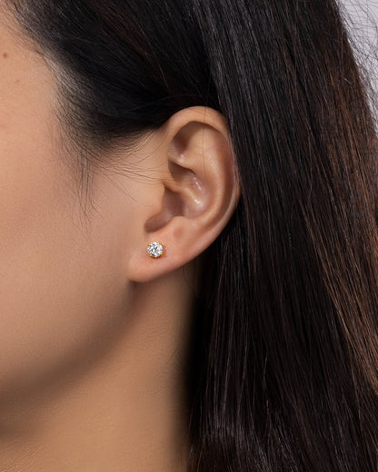 BOUCLES D'OREILLES EN DIAMANT MOISSANITE - 5MM