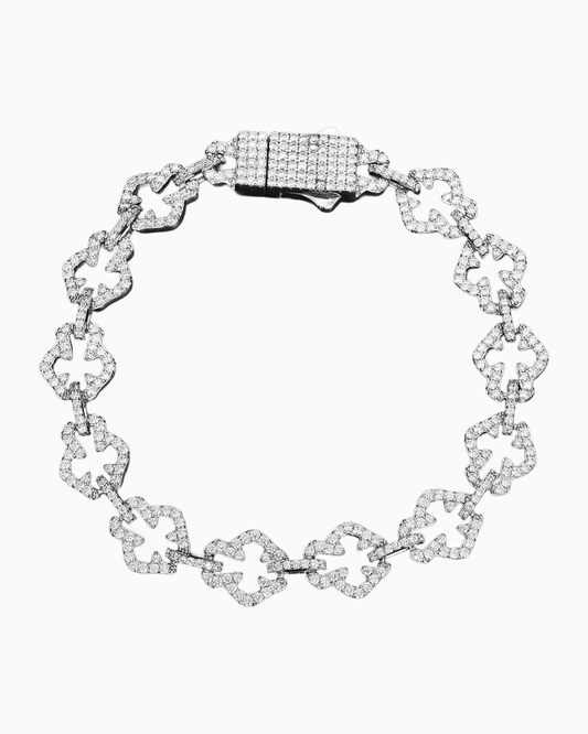 BRACELET CROIX RETROUVER MOISSANITE.