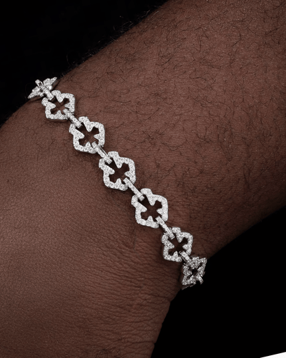 BRACELET CROIX RETROUVER MOISSANITE.