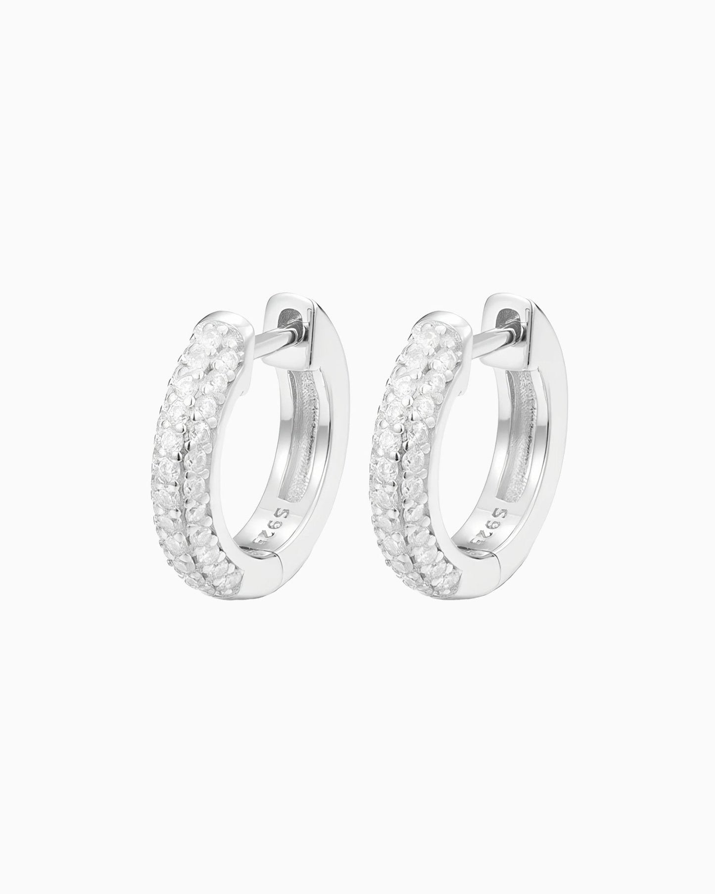 BOUCLES D'OREILLES MOISSANITE FROSTY HOOPS.