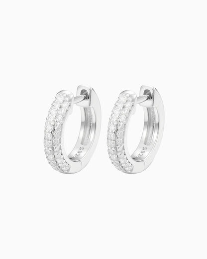 BOUCLES D'OREILLES MOISSANITE FROSTY HOOPS.