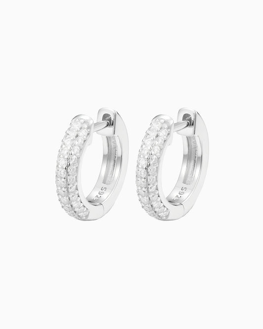 BOUCLES D'OREILLES MOISSANITE FROSTY HOOPS.