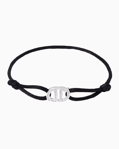 BRACELET EN CORDON INFINITY EN MOISSANITE.