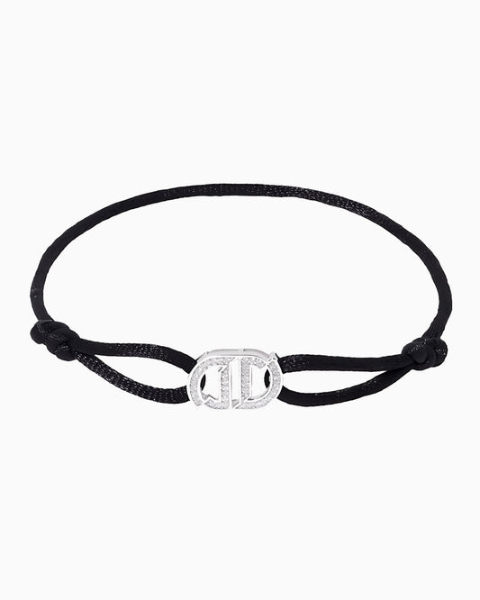 BRACELET EN CORDON INFINITY EN MOISSANITE.