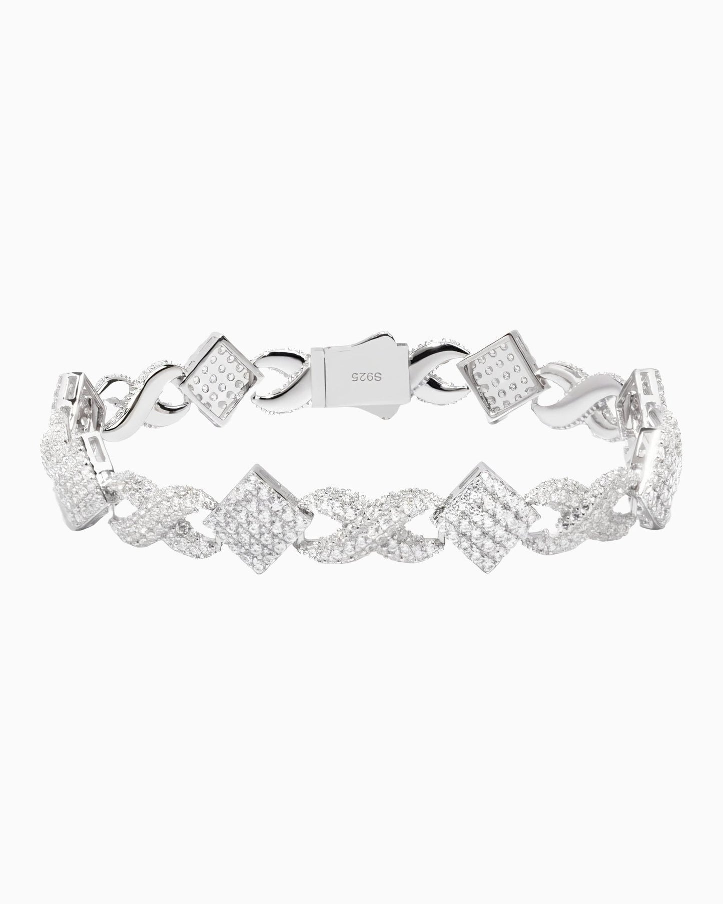 BRACELET RHOMBUS INFINITY EN MOISSANITE.