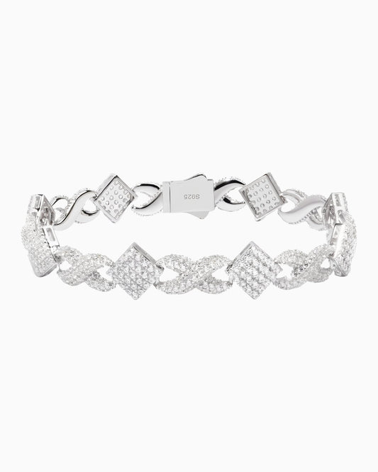 BRACELET RHOMBUS INFINITY EN MOISSANITE.