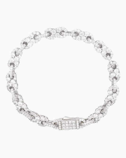 BRACELET LIEN EN PIERRES D'INFINITY MOISSANITE.