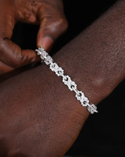 BRACELET LIEN EN PIERRES D'INFINITY MOISSANITE.