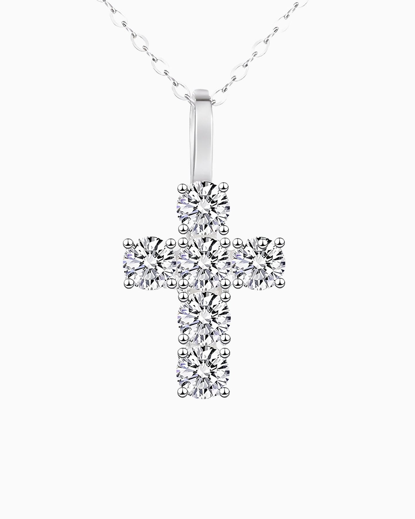 PENDENTIF CROIX MICRO EN MOISSANITE.