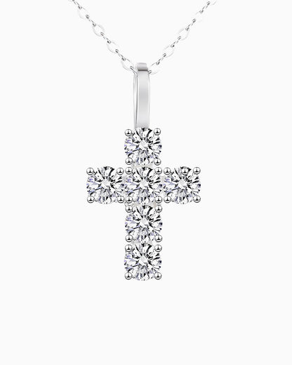 PENDENTIF CROIX MICRO EN MOISSANITE.