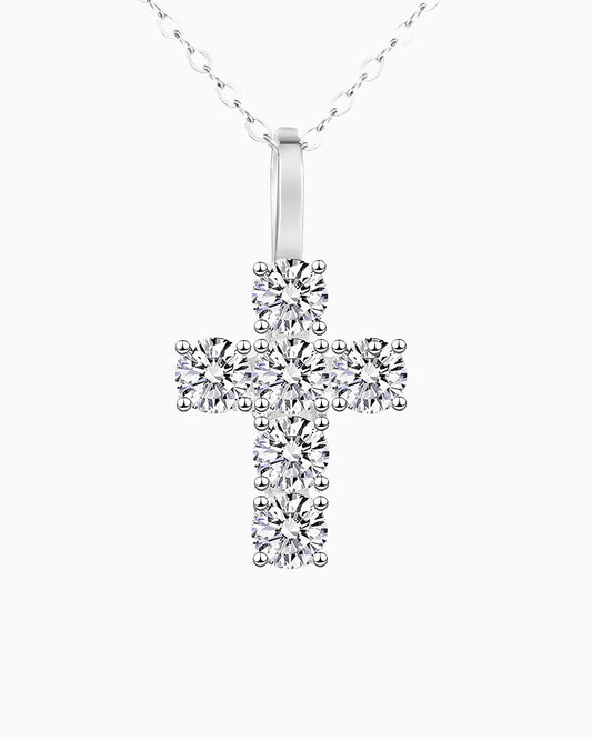 PENDENTIF CROIX MICRO EN MOISSANITE.