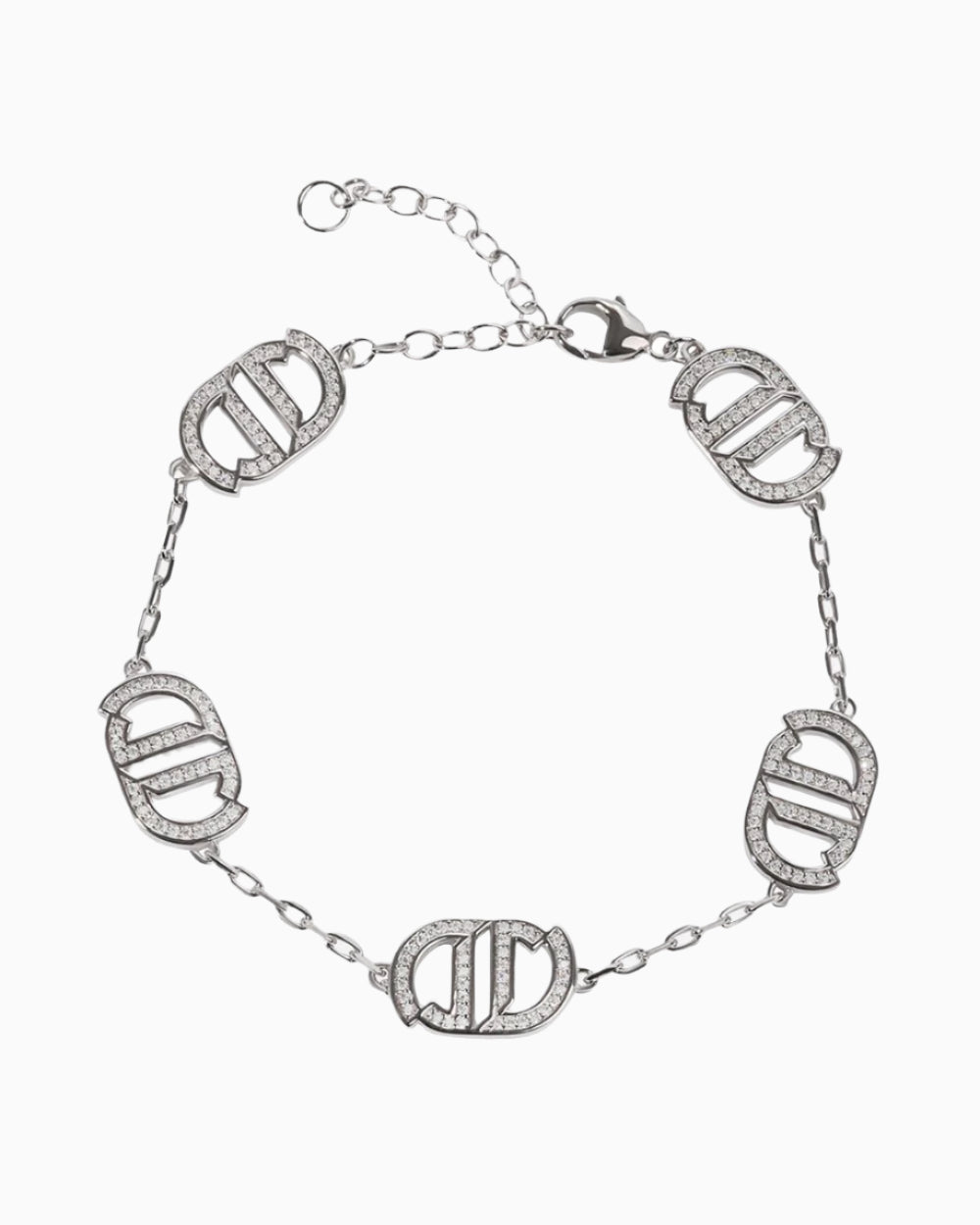 BRACELET MONOGRAMME EN MOISSANITE.