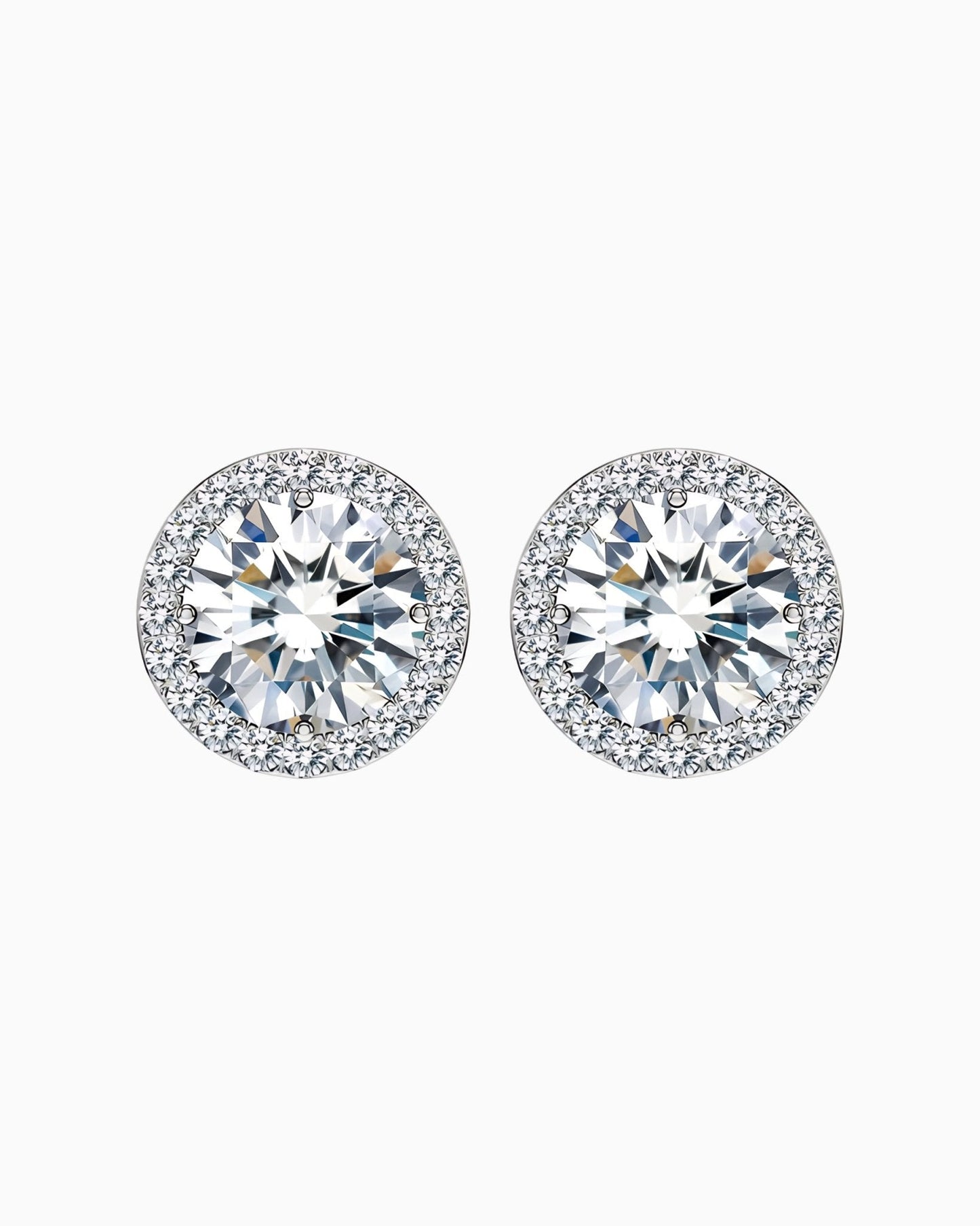 BOUCLES D'OREILLES ROYALES EN MOISSANITE.
