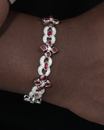 BRACELET EN RUBIS MOISSANITE.
