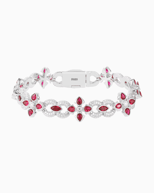 BRACELET EN RUBIS MOISSANITE.