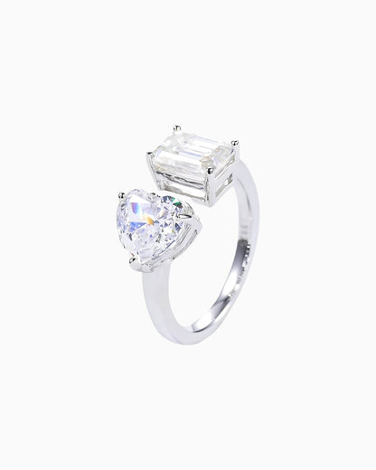 BAGUE D'AMOUR D'ÉTÉ EN MOISSANITE.