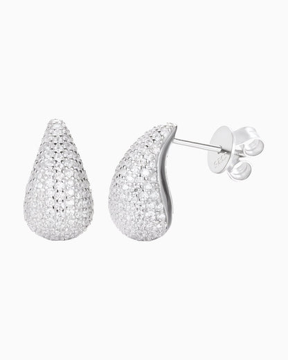 BOUCLES D'OREILLES EN MOISSANITE EN FORME DE GOUTTE.